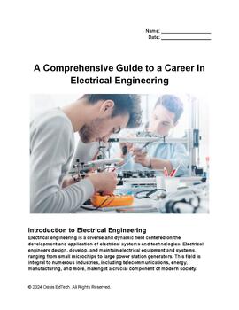Preview of A Career in Electrical Engineering Comprehensive Guide Worksheet