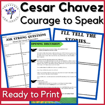 Preview of Cesar Chavez an Advocate for Justice Biography & Personal Narrative Project