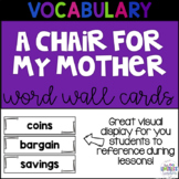 A Chair for My Mother Vocabulary Word Wall Cards ReadyGen