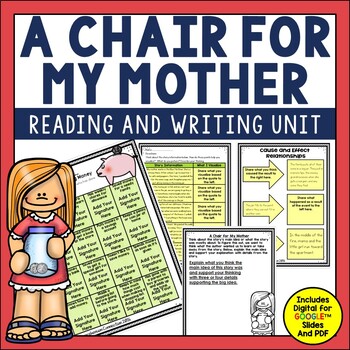 Preview of A Chair for My Mother by Vera Williams Reading and Writing Activities
