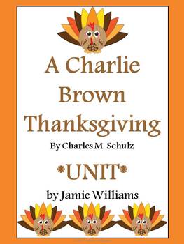 Preview of A Charlie Brown Thanksgiving Book Unit