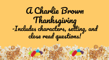 Preview of A Charlie Brown Thanksgiving - Google Slides