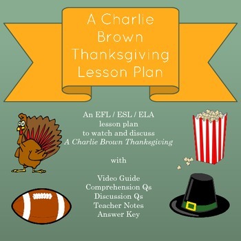 Preview of A Charlie Brown Thanksgiving Lesson Plan