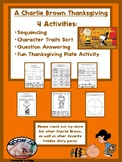 A Charlie Brown Thanksgiving Story Pack - Sequencing, Char