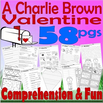 Preview of A Charlie Brown Valentine Read Aloud Book Study Companion Reading Comprehension