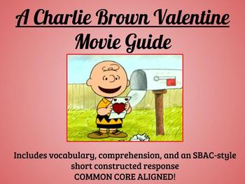 Preview of A Charlie Brown Valentine Study Guide-Common Core Aligned for Middle School