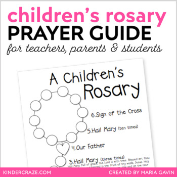 Preview of A Children's Rosary Prayer Guide for Students, Teachers, and Parents
