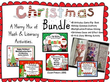 Preview of A Christmas Collection of Math and Literacy Activities and Crafts with IB PYP