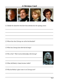 Preview of A Christmas Carol (1984) - Watch-along Viewing Questions Worksheet with answers