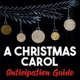 A Christmas Carol Anticipation Guide | Pre-Reading Activity