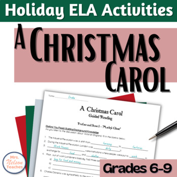 Preview of A Christmas Carol Activities Unit Plan | Middle School