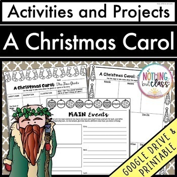 Preview of A Christmas Carol | Activities and Projects | Worksheets and Digital