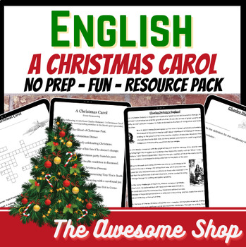 Preview of A Christmas Carol Activity Pack For Middle and High School Enrichment