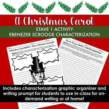 A Christmas Carol Activity for Stave 1: Scrooge Characterization