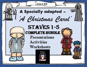 Preview of A Christmas Carol (Adapted) bundle Staves 1-5