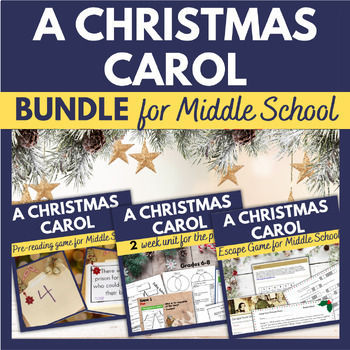 Preview of A Christmas Carol Activities BUNDLE for the Play version- Middle School