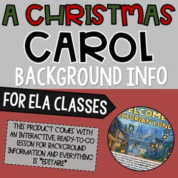 Preview of A Christmas Carol Background Information: Interactive