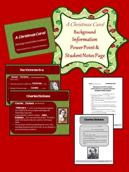 Preview of A Christmas Carol Background Information Power Point