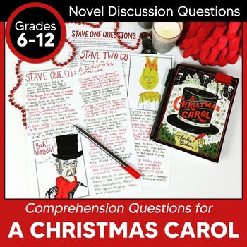 A Christmas Carol Chapter Questions: 5 Staves & Answer Key Included