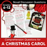 A Christmas Carol Chapter Questions: 5 Staves & Answer Key