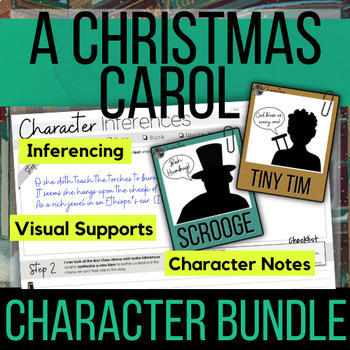 Preview of A Christmas Carol by Charles Dickens Character Bundle to add to any Unit Plan!