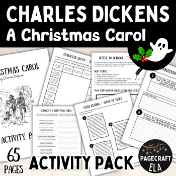 Preview of 65 Page Reading and Study Booklet for A Christmas Carol by Charles Dickens
