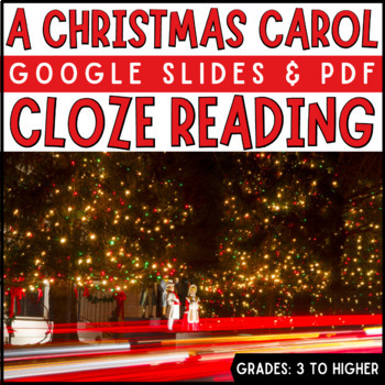 Preview of A Christmas Carol/ Cloze Reading Activity/ Seasonal / DIGITAL