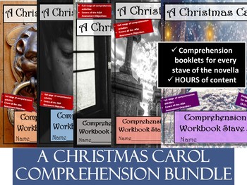 Preview of A Christmas Carol Complete Comprehension and Study Bundle