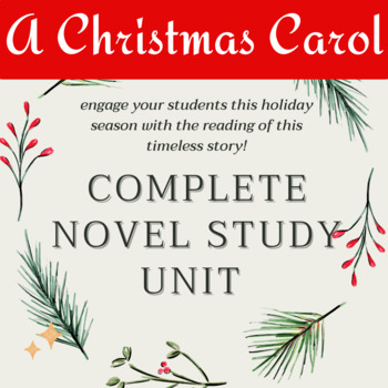 Preview of A Christmas Carol Complete Novel Study Unit (Dickens) Digital or Print