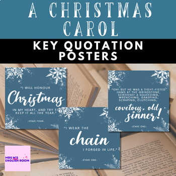 Preview of A Christmas Carol Display Posters, A Christmas Carol key quotes revision