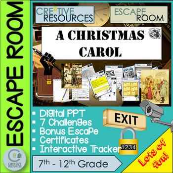 Preview of A Christmas Carol Escape Room - English