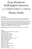 A Christmas Carol Essay Workbook - Family - GCSE English L