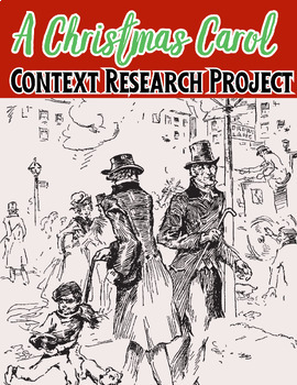 Preview of A Christmas Carol Historical Context Research Project- 1850's London