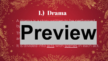 Preview of A Christmas Carol Introduction to Drama Terms