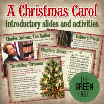 Preview of A Christmas Carol Introductory Slides and Activities