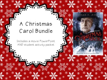 Preview of A Christmas Carol Movie Bundle for Secondary