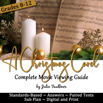Preview of A Christmas Carol Movie Viewing Unit, Questions/Activities, Lesson Plan