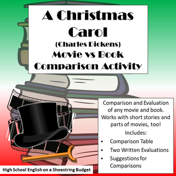 Preview of A Christmas Carol Movie vs. Book Comparison Activity (Charles Dickens)