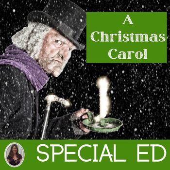 Preview of A Christmas Carol by Charles Dickens Novel Study for Special Education
