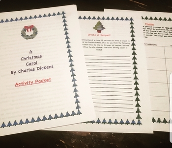 Preview of A Christmas Carol Story & Activity Packet
