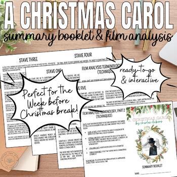 Preview of A Christmas Carol Summary Booklet and Film Analysis
