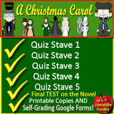A Christmas Carol Test and Chapter Quizzes - Printable Cop