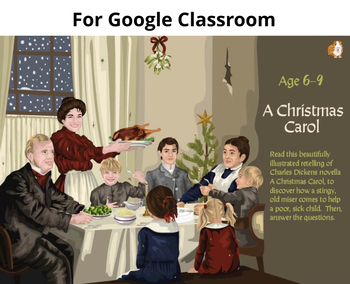 Preview of A Christmas Carol - The Story of the Cratchit Family: Google Classroom (6-10)