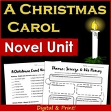 A Christmas Carol Unit Novel Study Bundle - Printable & Digital