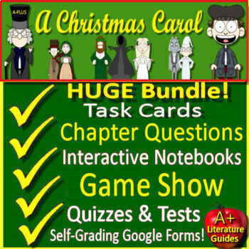 Preview of A Christmas Carol Unit Plans Novel Study by Charles Dickens Activities & Tests