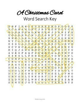 A Christmas Carol Vocabulary Word Search Puzzle Distance Learning