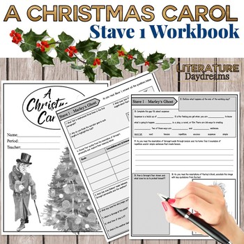 Preview of A Christmas Carol Worksheets (Chapter 1)