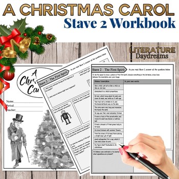 Preview of A Christmas Carol Worksheets (Chapter 2)