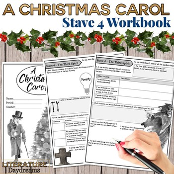 Preview of A Christmas Carol Worksheets (Chapter 4)