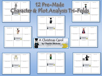 A Christmas Carol by Charles Dickens Character and Plot Analysis Tri-Folds